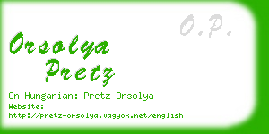 orsolya pretz business card